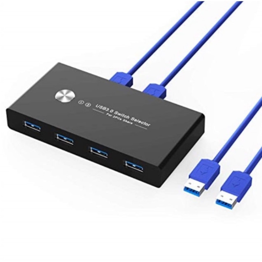 RYBOZEN USB 3.0 Switch Selector, KVM Switcher for 2 pc Sharing 4 USB Devices - Picture 2 of 9